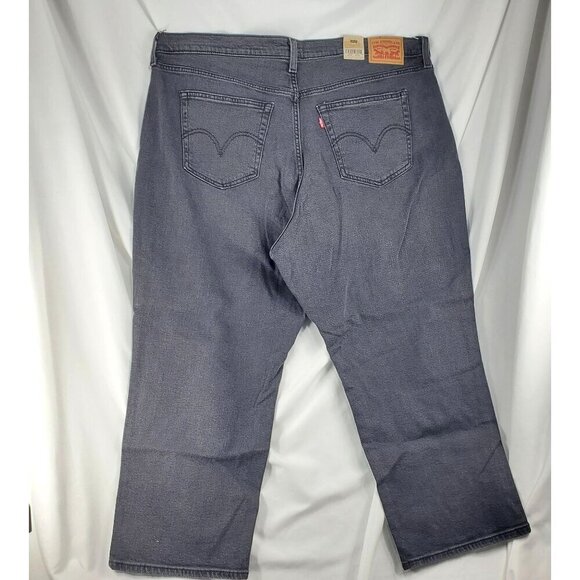 Levi's Women's Gray Straight Jeans Wedgie High-Rise Medium Wash Size 22W (A-1) - Picture 4 of 10
